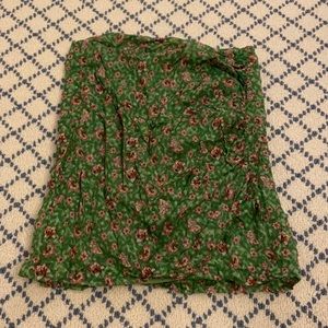 Green and pink floral skirt from Mango